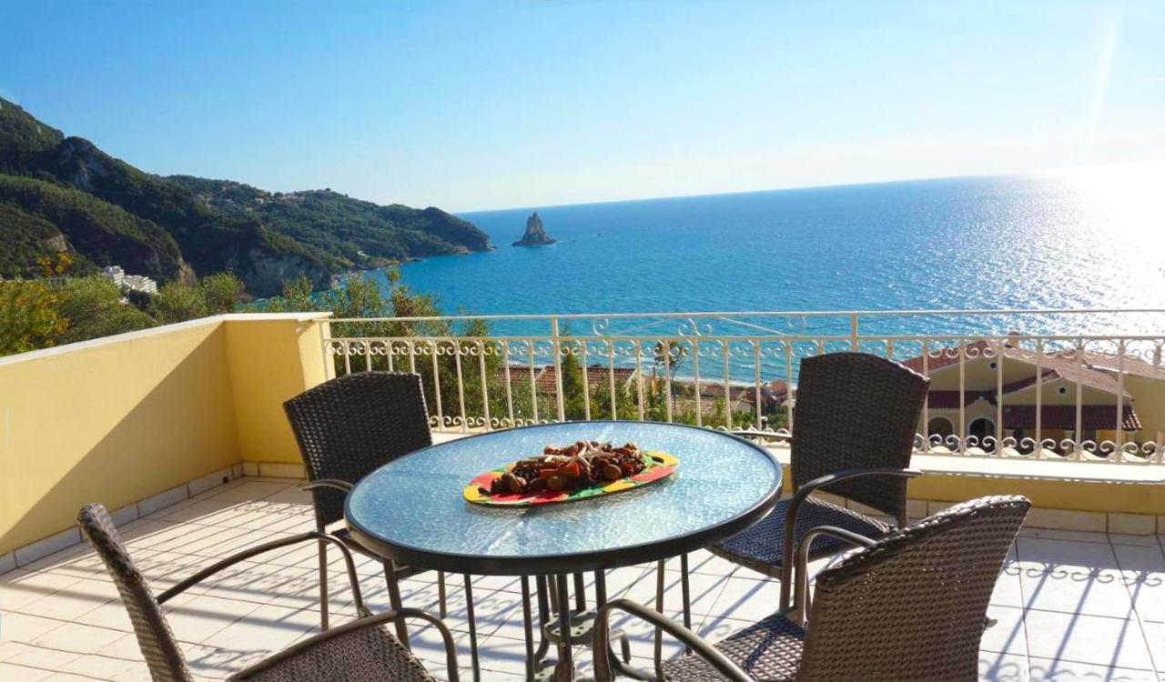 Natalia Apartment B With Panoramic Sea Views Of Agios Gordios Bay Exterior foto